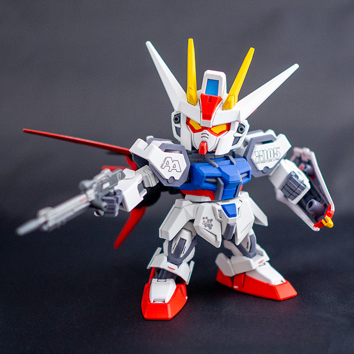 SD Ex-Standard GAT-X105+AQM/E-X0 Aile Strike Gundam