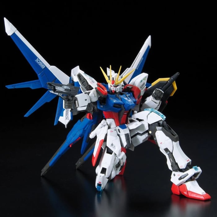 RGBF GAT-X105B/FP Build Strike Gundam Full Package in action pose
