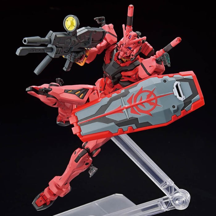 HGAUC gMS-a Red Gundam in action pose